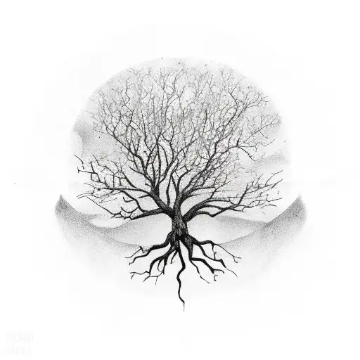 Tree Of Life With Crows