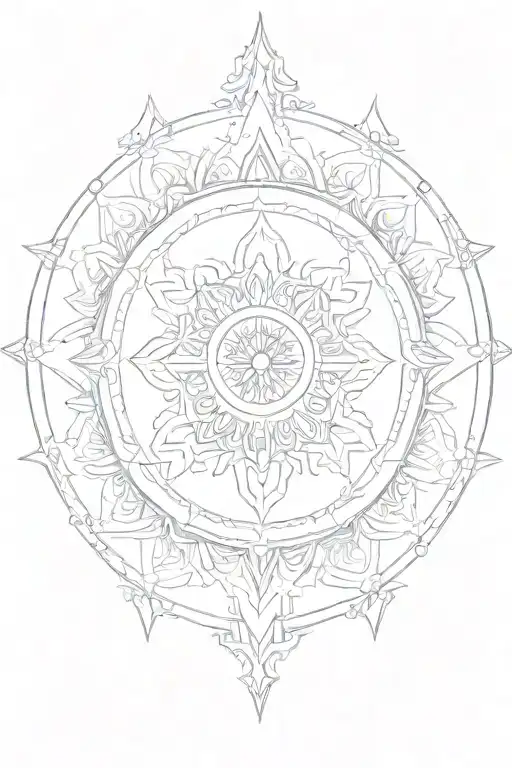 Mandala With Baltic Symbol