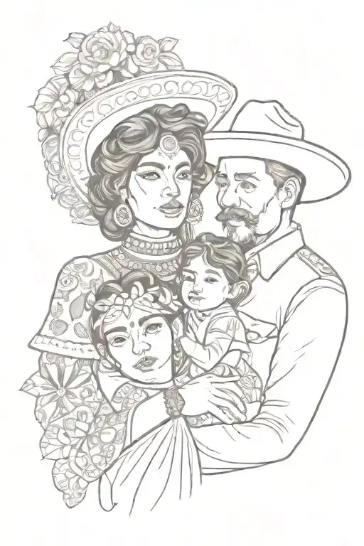 Mexican Woman And White Man Holding