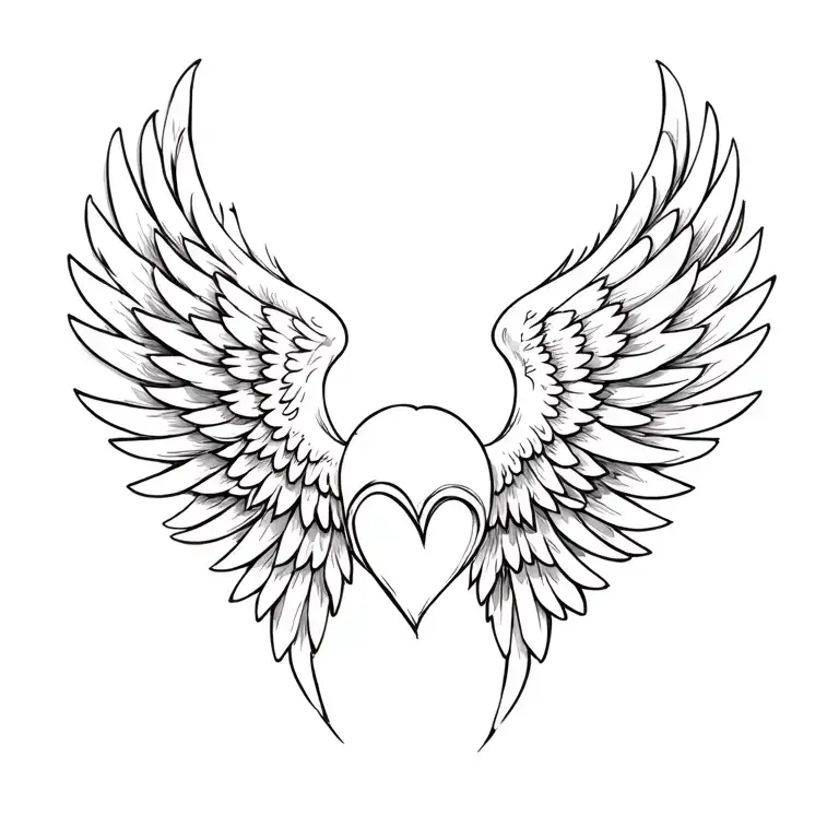 Arschgeweih Tattoo Heard With Angel Wings