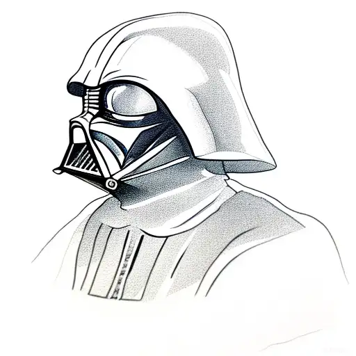 Chef Knife With Reflection Of Darth Vader