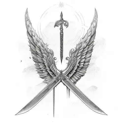 Decorative Sword With Wings