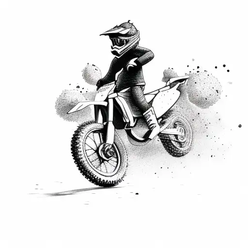 A Playful Illustration Of Kids Playing With Smoke Bombs On Dirtbikes