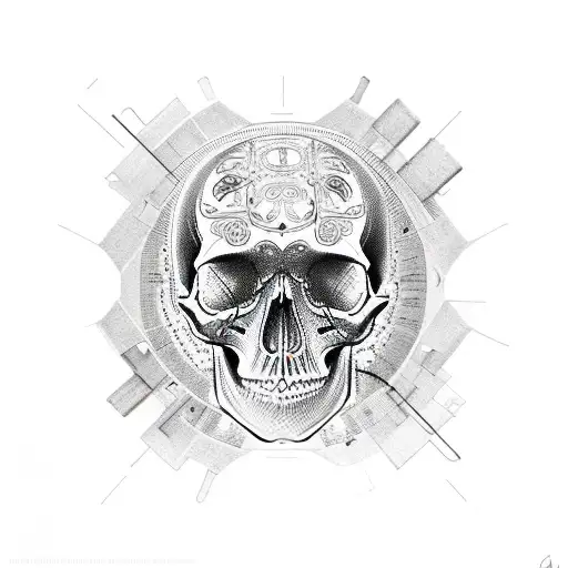 Skull Made From Bicycleparts