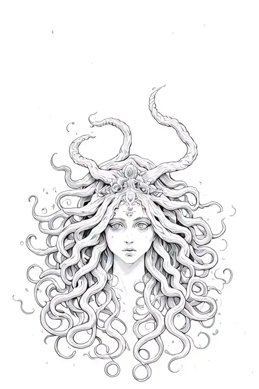 Elegant And Melancholic Medusa