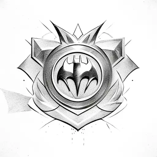 Batman Symbol With Roses