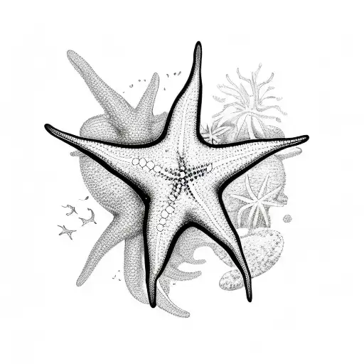 A Starfish Playing A Guitar On A Tropical Beach