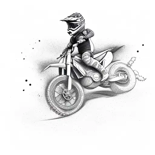 A Playful Illustration Of Kids Playing With Smoke Bombs On Dirtbikes