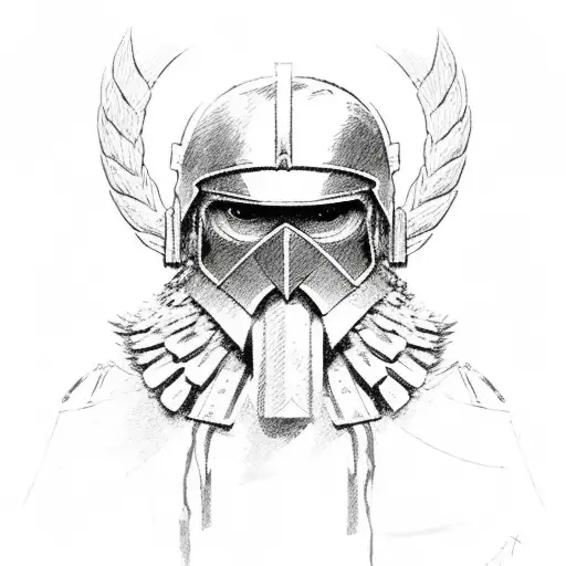 Spartan Soldier With Owl On Shoulder
