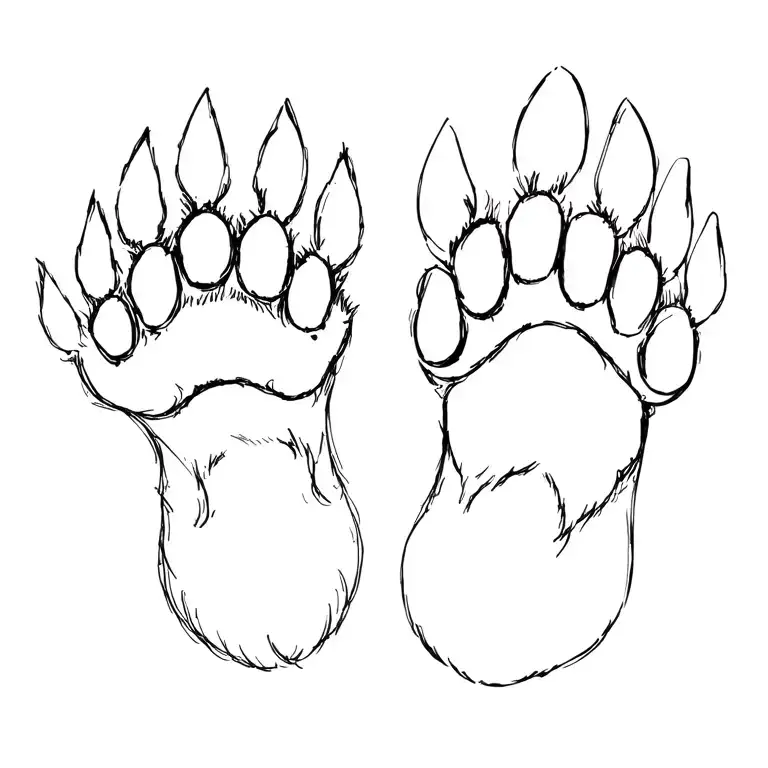 A Dog's Paw And A Cat's Paw