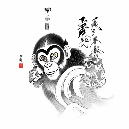 Japanese Wind With Monkey