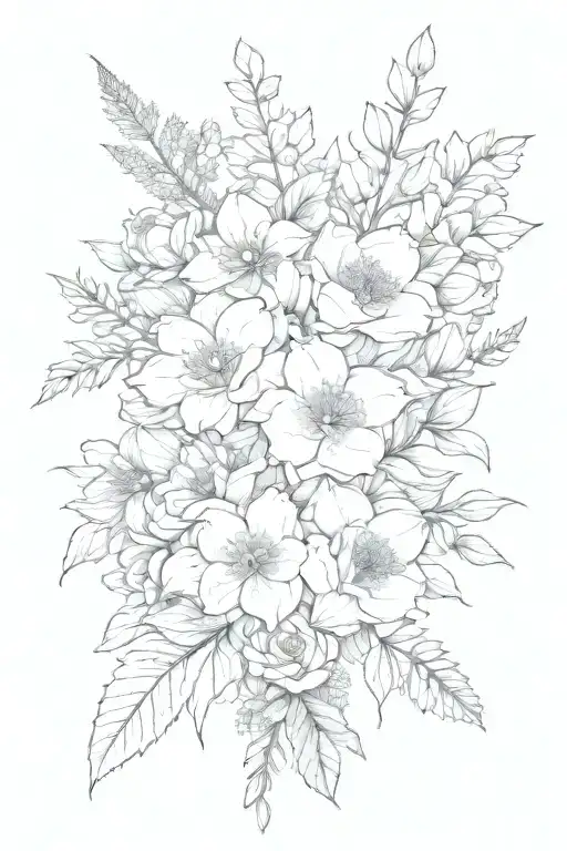 January February March May June Birth Flower Bouquet