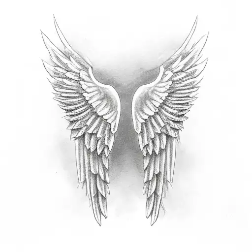 Angel Wings With A Weed Sign