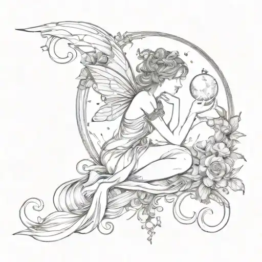 Fairy Holding A Moon