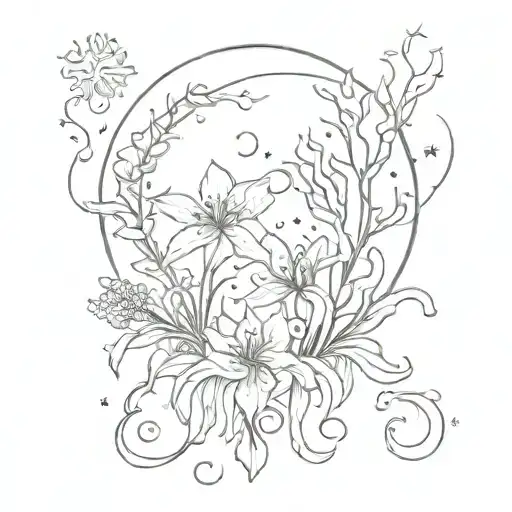 Lycoris And The Moon In The Center