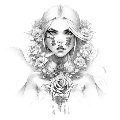 Warrior Women With Roses