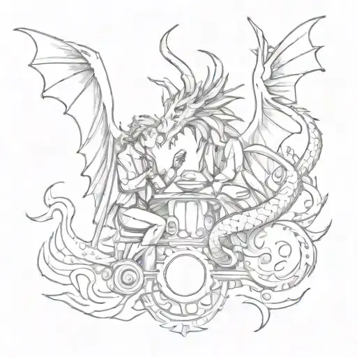 A Ceo Co-founder Symbolized By A Dragon And An Angel Working Together