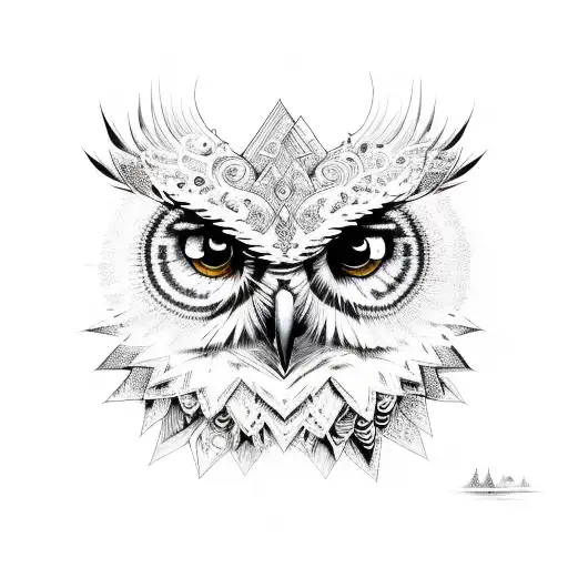 Scary And Trippy Owl