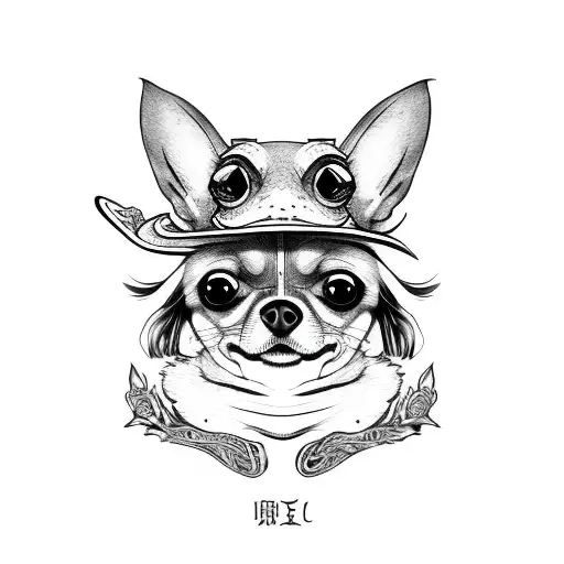 Chihuahua With Frog Hat