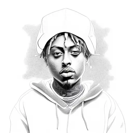 Portrait Od Rapper Juice Wrld