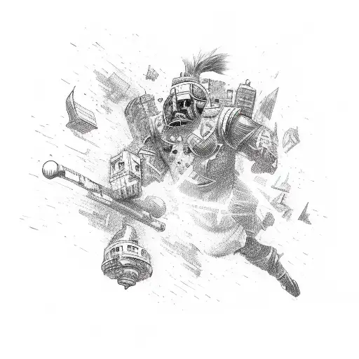 War God Falling From Space