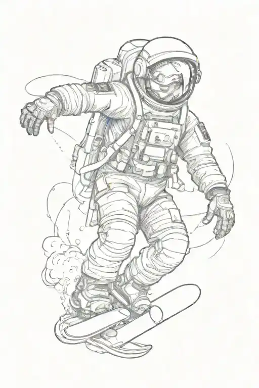 Snowboarding Astronaut