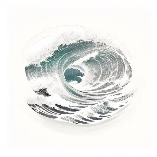 Ocean Wave And First Morning Light