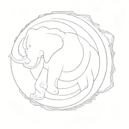 An Elephant In A Circle