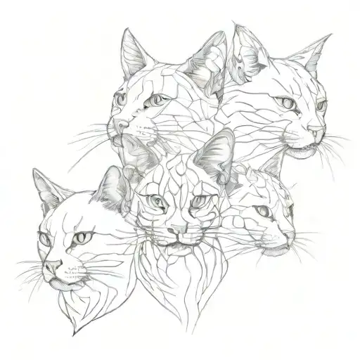 4 Cat Heads 2 By 2