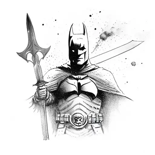 Dark Knight Holding Huge Sword Of Legends