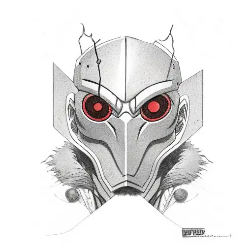 Obito's Mask With A Sketchy Background