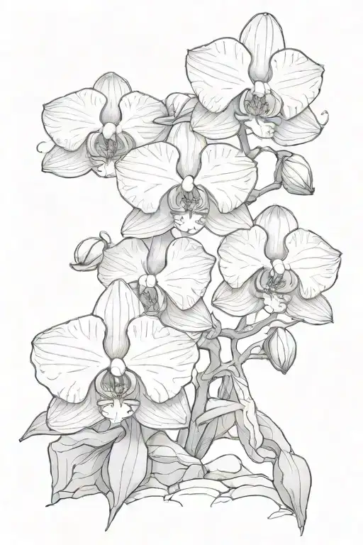 Orchid Growing Out Of Rock