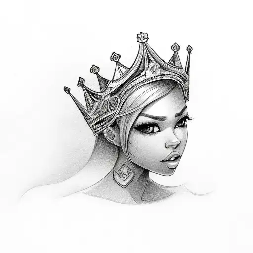 The Name Nieshae With A Baby Crown