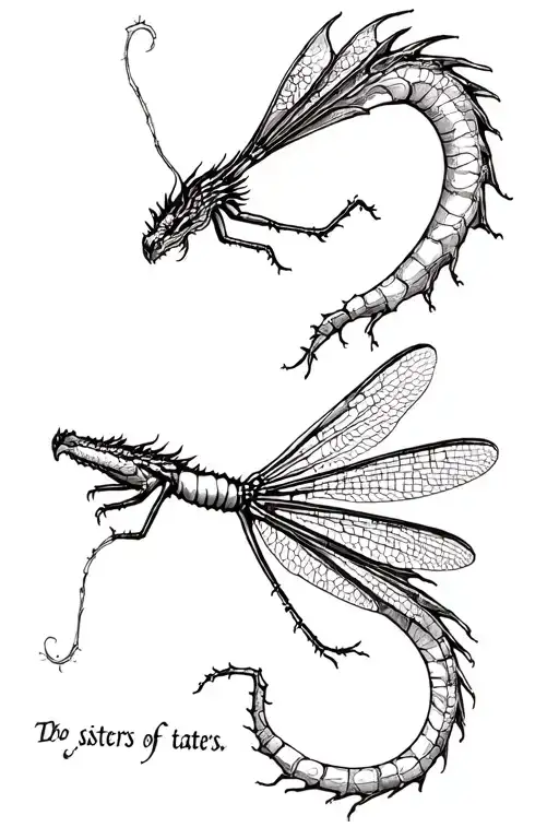 Dragon Fly And Written For Sisters