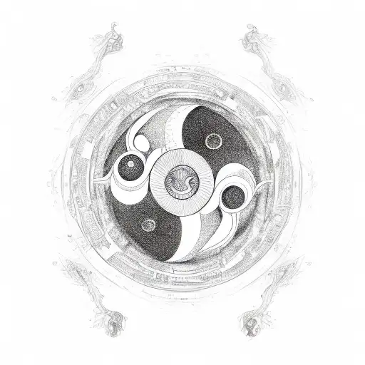 Ying Yang Circle And Paradox Triangle