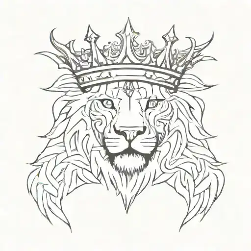 A Crown Made Out Of Graffiti Letters With A Subtle Lion Silhouette