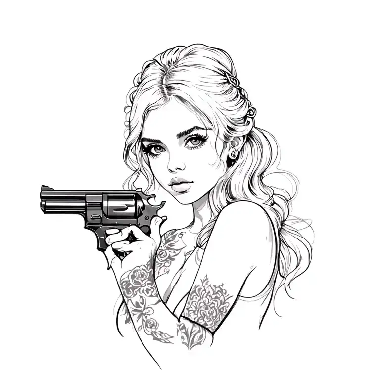 A Pretty Girl With Gun