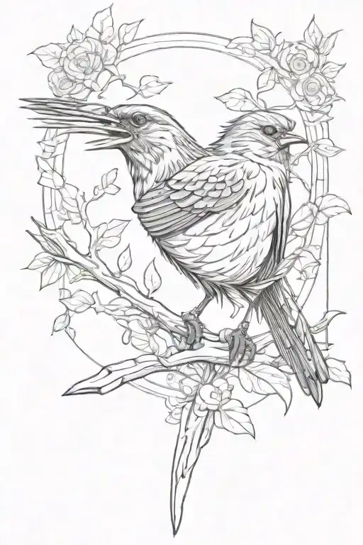 Red-wing Black Bird Perched Regally