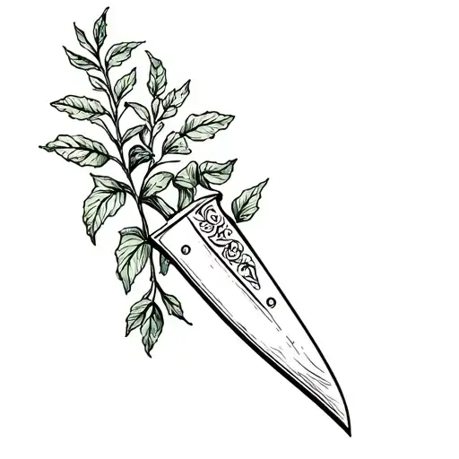 Vine Of Plants And Knife Barber