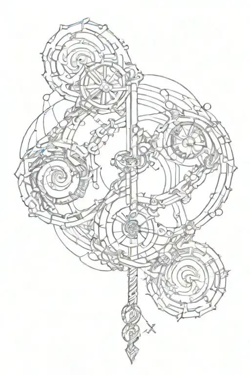 A Tattoo Which Contains Dna And Triskelion But Not Mixed To Each Other