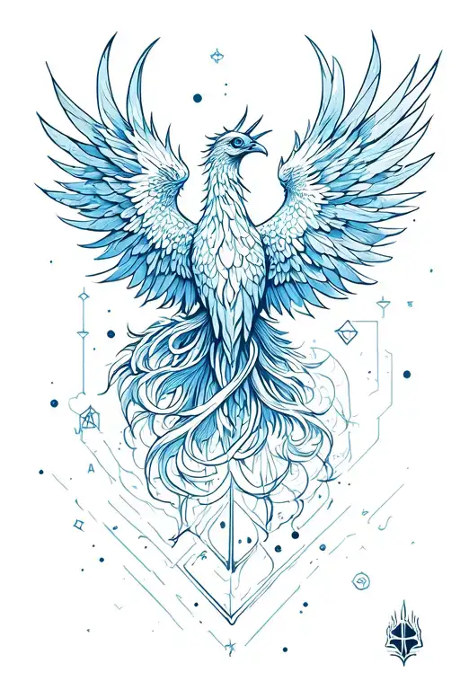 Phoenix Representing Aquarius Constellation