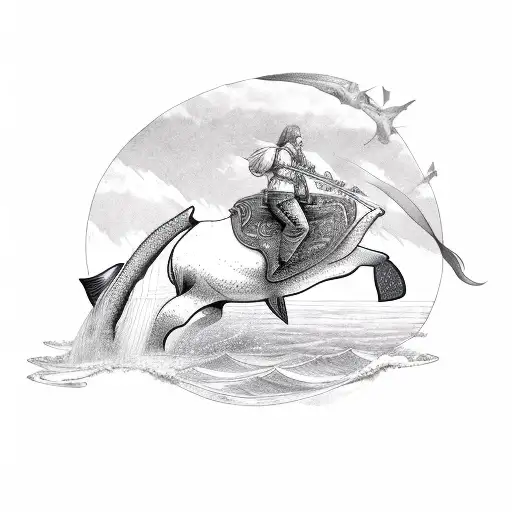 A Whale Riding A Horse