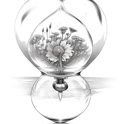 Hourglass Among The Flowers