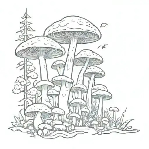 311 Logo Incorporated Into A Mushroom Forest Scene