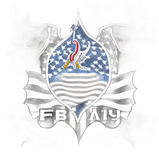 Fdny Ambulance With American Flag Background