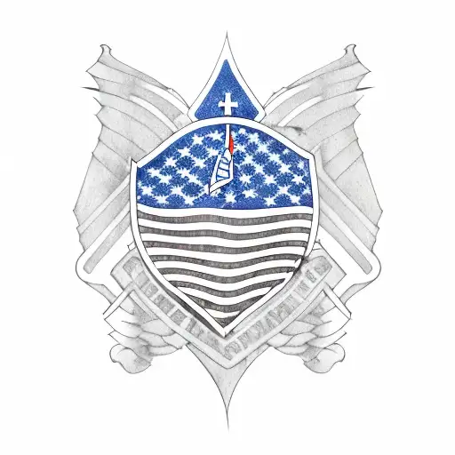 Fdny Ambulance With American Flag Background