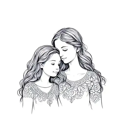 Mother And Daughter Small And Meaningful