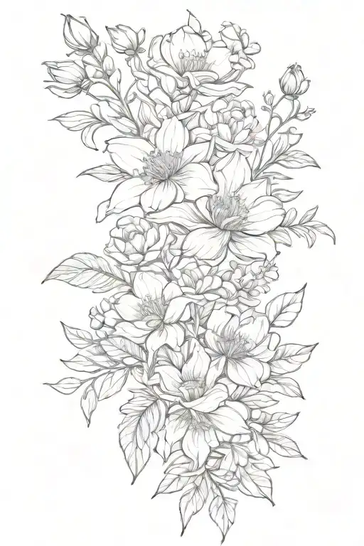 July Birth Flower Bouquet