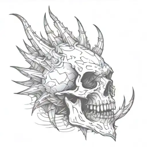 Demon Skull In Spikes