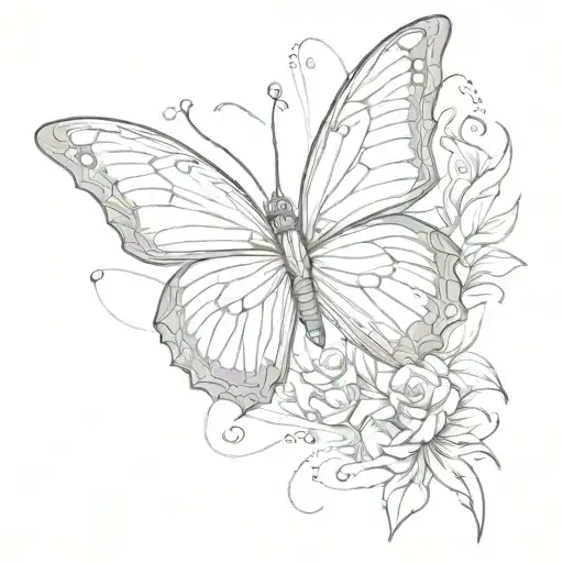 Butterfly With Roman Numeral